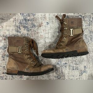 Sorel Ladies Tan and Brown Lace-Up Boots